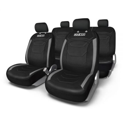 Sparco cubre asiento pvc negro gris