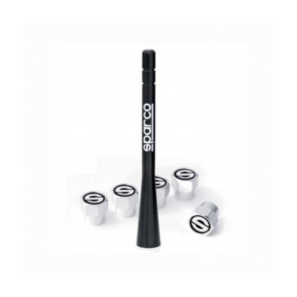 Sparco antena + tapa valvulas spc1417 kit aluminio