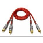 Cabo 2+2 rca 1 metro redprime metal 5mm