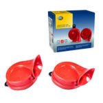 Hella par bocina caracol rojo