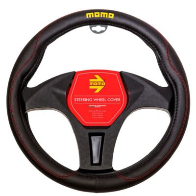 FORRO DE VOLANTE MOMO SWC018BR NEGRO/ROJO