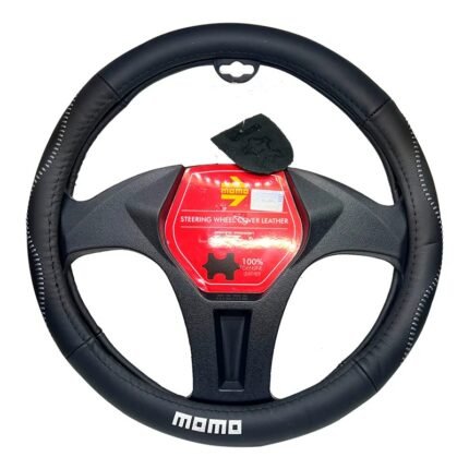 Forro de volante Momo swc018bg negro/gris